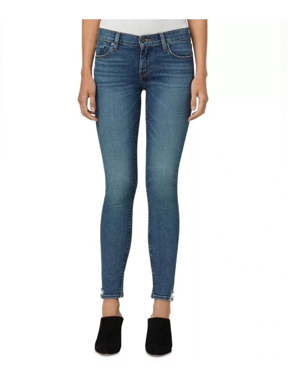 Hudson Barbara Super Skinny Jeans 32 Sunset Canyon Mid Rise Stretch Ankle Denim